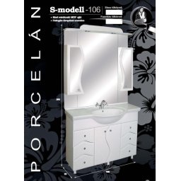 GUIDO PORCELĂN âS100â FĂRDĹSZOBA BĂTOR FĂźrdĹszobaszekrĂŠny komplett Sima tĂźkĂśrrel