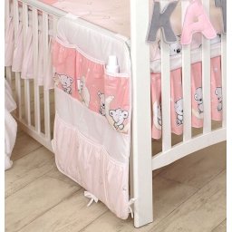 Mama Kiddies(R) Baby Bear zsebes tároló rózsaszín macis mintával