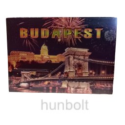 Budapest Budai Vár és Lánchíd hütőmágnes, arany színű II.