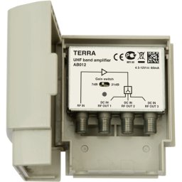 Terra AB012 UHF árbocerősít nagyon kicsi 0.8dB zaj, 3 kimenet,