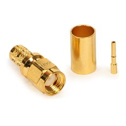 RP SMA dugó Tri-Lan 240/H-155 kábelre crimp 6Ghz-ig