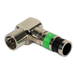 kompressziós RG 6 könyök koax hüvely