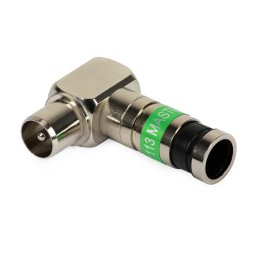 kompressziós RG 6 könyök koax dugó