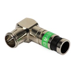 kompressziós RG 6 könyök F gyors csatlakozó