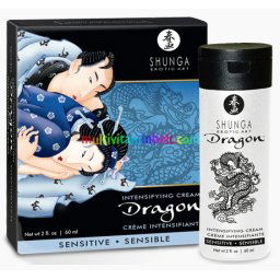 DRAGON Sensitive Cream 60 ml, erekciót, merevedést segítő krém Férfiaknak - Shunga