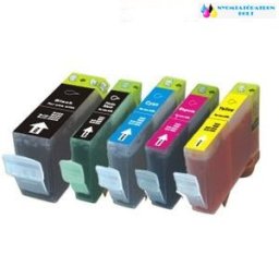 Canon PGI-5BK +CLI-8 utángyártott tintapatron pack (5 db patron ) chipes