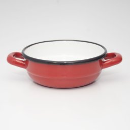 Paraszttál füles piros 26 cm zománcozott 153/26