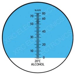 Refractometer 0-80 V/v % Alkohol (200)