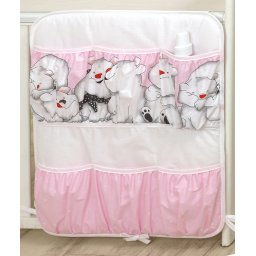 Mama Kiddies(R) Baby Bear zsebes tároló pink színben jegesmaci mintával