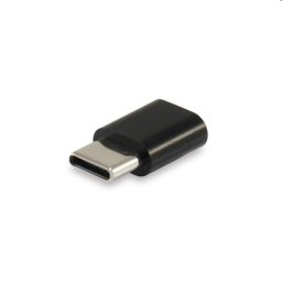 Átalakító USB Type-C -ről MicroUSB -re apa/anya fekete PN: EQUIP-133472