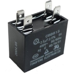 CBB61S Klíma ventillátor-motor indító kondenzátor 2,5uf 450V