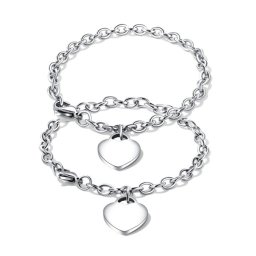 Nemesacél barátság karkötő szett - gravírozható