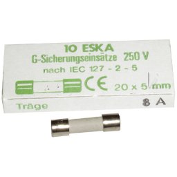 KERÁMIA, Üveg BIZTOSÍTÉK, MÉRET:5X20MM 10DB/csomag ew01775