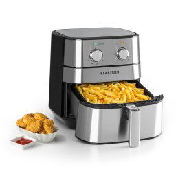 Klarstein AeroVital, forrólevegős fritőz, 1700 W, 5.4 l, rozsdamentes acél, ezüst (FRY3-AeroVita)