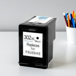 HP 302XL Bk (F6U68AE) utángyártott tintapatron fekete