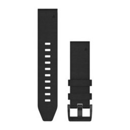 Garmin Óraszíj Fenix 5 Plus Bőr Fekete, Quickfit 22 mm