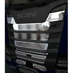 Scania S inox hűtőrács szett