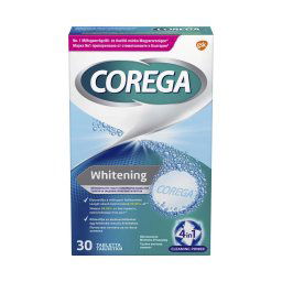 Corega Whitening műfogsortisztító tabletta 30x