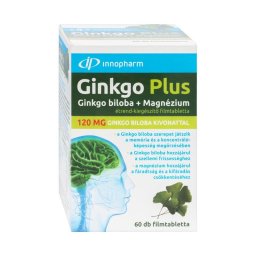 InnoPharm Ginkgo Plus Ginkgo biloba 120 mg + Magnézium filmtabletta 60x