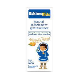 Eskimo Kids étrend-kiegészítő halolaj narancs ízben 105ml