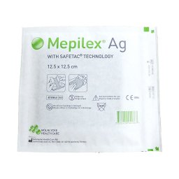Mepilex Ag antimikrobiális habkötszer 12,5 x 12,5 cm 1x