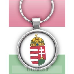 Magyar címer üveglencsés kulcstartó