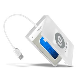 AXAGON ADSA-1S 2.5" USB2.0-SATA 2 fehér HDD SSD külső mobilrack (2 év garancia)