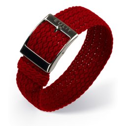 EULIT Palma egyrészes perlon óraszíj, piros 20mm