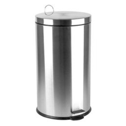Pedálos szemetes, fém, 30 l, króm