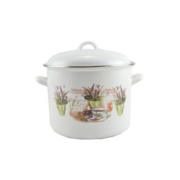 Perfect Home Fazék fedővel 10,4 liter zománcozott Levendula 13473