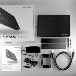 Mobile Rack 3.5 HDD/SSD kulso haz USB3.0 SATA AXAGON EE35-XA3