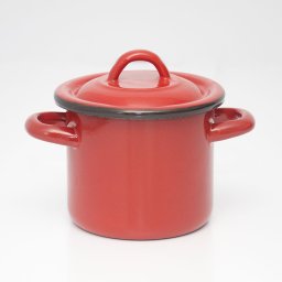 Fazék fedővel 6 liter piros zománcozott 2+39/21