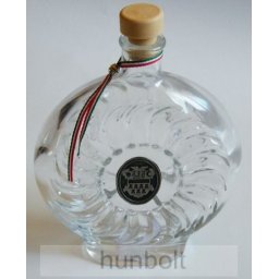 Boros/pálinkás üvegkulacs ón Erdély címerrel 0,5 l