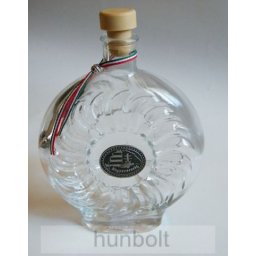 Boros/pálinkás üvegkulacs ón Nagy-Magyarország címerrel 0,5 l