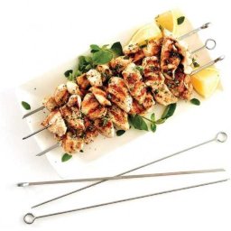 12 Db Saválló Bbq Hústű, Nyárs 42cm X3mm-es (2186)