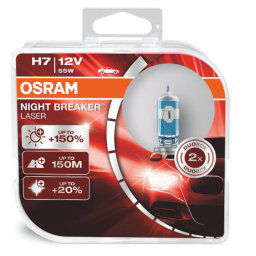 Izzó 12V/55W/H7 2db/+150% Osram Night Breaker Laser 64210NL