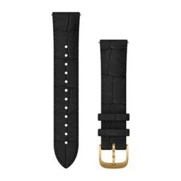 Garmin Óraszíj vivomove 3 fekete bőr 24K Gold PVD csattal (QR 20 mm)