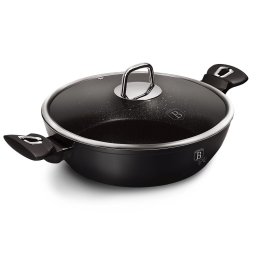 Berlinger Haus Alacsony lábas márvány bevonattal 28 cm Black Silver Collection BH/1850 Kifutó termék!