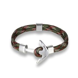 Paracord Horgony Karkötő - Navy Design - Terepmintás - Ezüst színű dísz