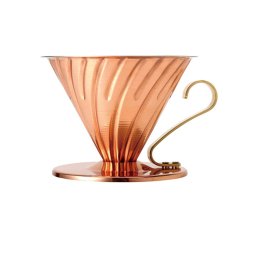Hario V60-02 fém csöpögős kávékészítő dripper arany