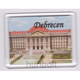 Debrecen Egyetem felső felirattal hűtőmágnes (műanyag keretes)