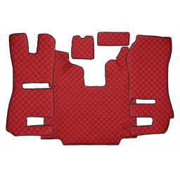 Bőr teljes padló borítás Scania R 2010-2016 aut. Recaro felhajtható ülés (piros)