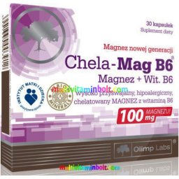 Chela-Mag B6(R) 30 db kapszula, 100 mg, kelátkötésű, szerves magnézium B6-vitaminnal - Olimp Labs