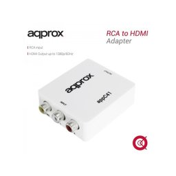 Átalakító RCA-ból HDMI adapter (1080p / 60Hz, 720p / 60Hz) APPROX PN: APPC41