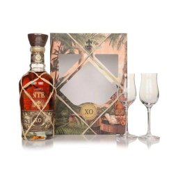 Planteray XO 20th Anniversary rum 2 tulipán pohárral 0,7L 40%