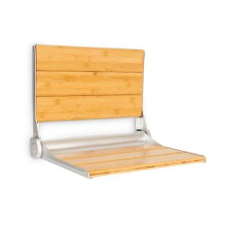 OneConcept Arielle, zuhanyszék, bambusz, alumínium, lehajtható, teherbírás max. 160 kg, fa (BES14-Bamboo Throne)