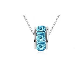 KRISTÁLYGYÖNGY NYAKLÁNCAL - aquamarine
