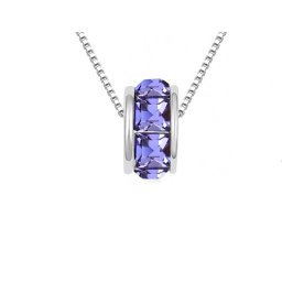 KRISTÁLYGYÖNGY NYAKLÁNCAL - tanzanite
