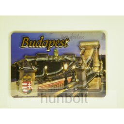 Budapest - Lánchíd, címer domború hütőmágnes