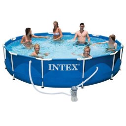 Intex 366x76cm fémvázas medence 2m3/h vízforgatóval 28212